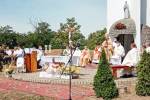 Slávenie svätej omše v Gorazdove s hlavným celebrantom biskupom Františkom Rábekom v roku 2020. Snímka: Michal Lašut