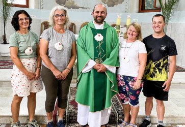 Camino ptnici z Ludrovej v Kostole Ruencovej Panny Mrie v Mankovciach. Snmka: Vincent Pollk