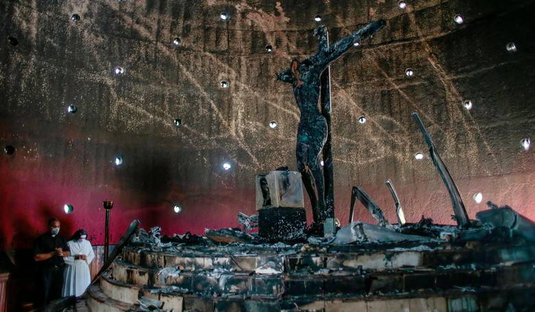 Podpálili katedrálu v hlavnom meste Nikaraguy