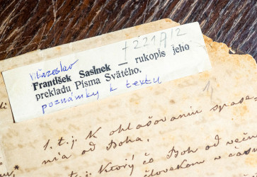 Ukážka rukopisu prekladu Biblie od Františka Víťazoslava Sasinka. Snímka: Erika Litváková