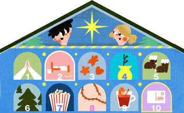 Oli a Dori otv�raj� advetn� kalend�r