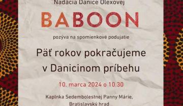 Nadácia Danice Olexovej – Baboon si pripomenie 5. výroèie leteckej tragédie