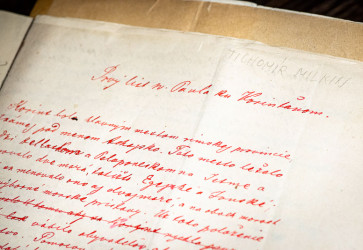 Rukopis prekladu Prvého listu Korinťanom zo začiatku 20. storočia. Snímka: Erika Litváková