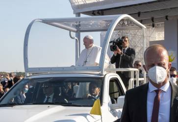 Bolo obdivuhodné, ako pápež František vnímal celú atmosféru. Snímka: Peter Slovák