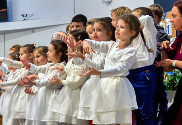 Materská škola svätého Vincenta de Paul v Bratislave oslávila 11. februára pätnáste výročie svojho založenia. Snímka: Michal Hirko