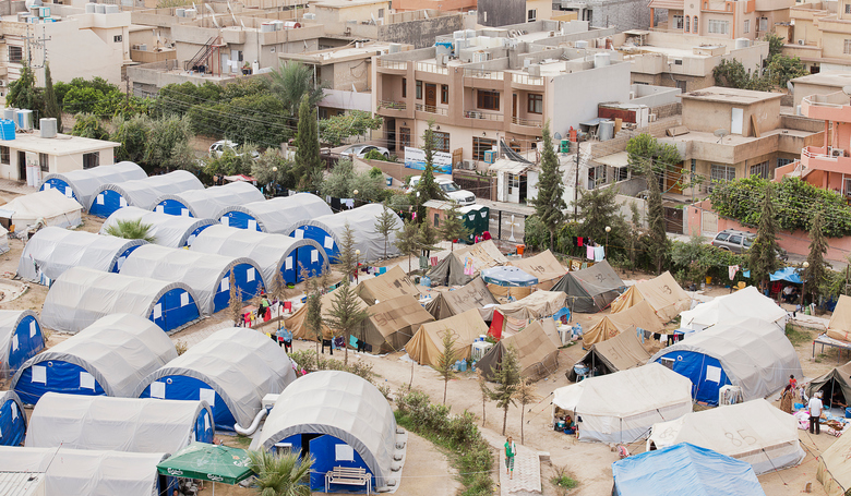 Utečenecký tábor v centre Erbilu v Iraku. Snímka: www.istockphoto.com