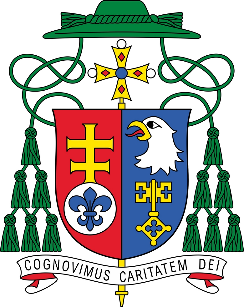 Erb pomocného biskupa Petra Beňa. Snímka: archív Miroslava Glejteka