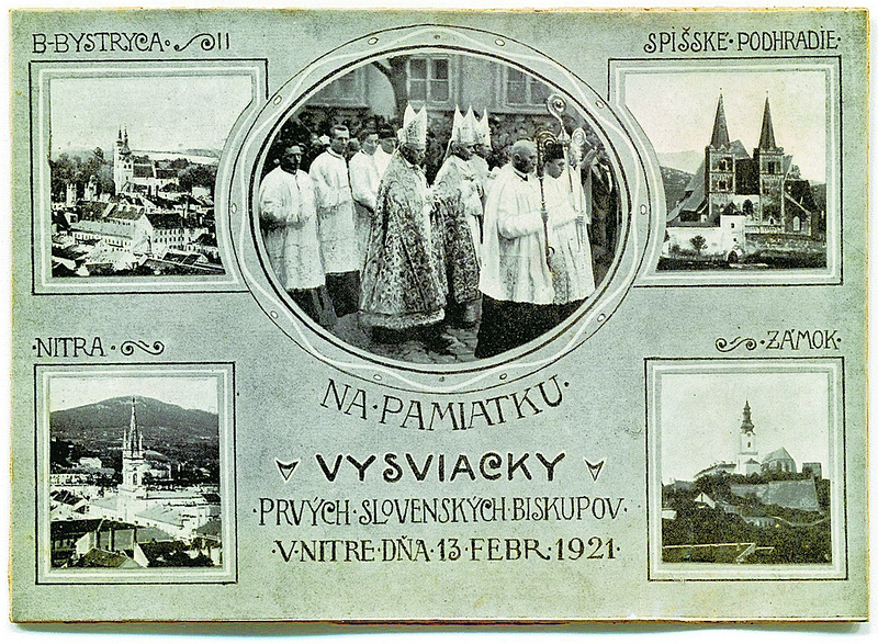 Biskupskú vysviacku pripomínala aj špeciálna pohľadnica. / Snímka: archív BÚ v Nitre